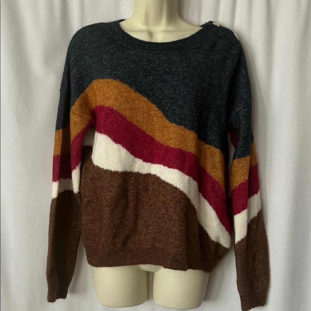 Sezane NWT Multicolor Luxurious Merino Wool Mohair Sweater Top **Size S** 🌺🌺